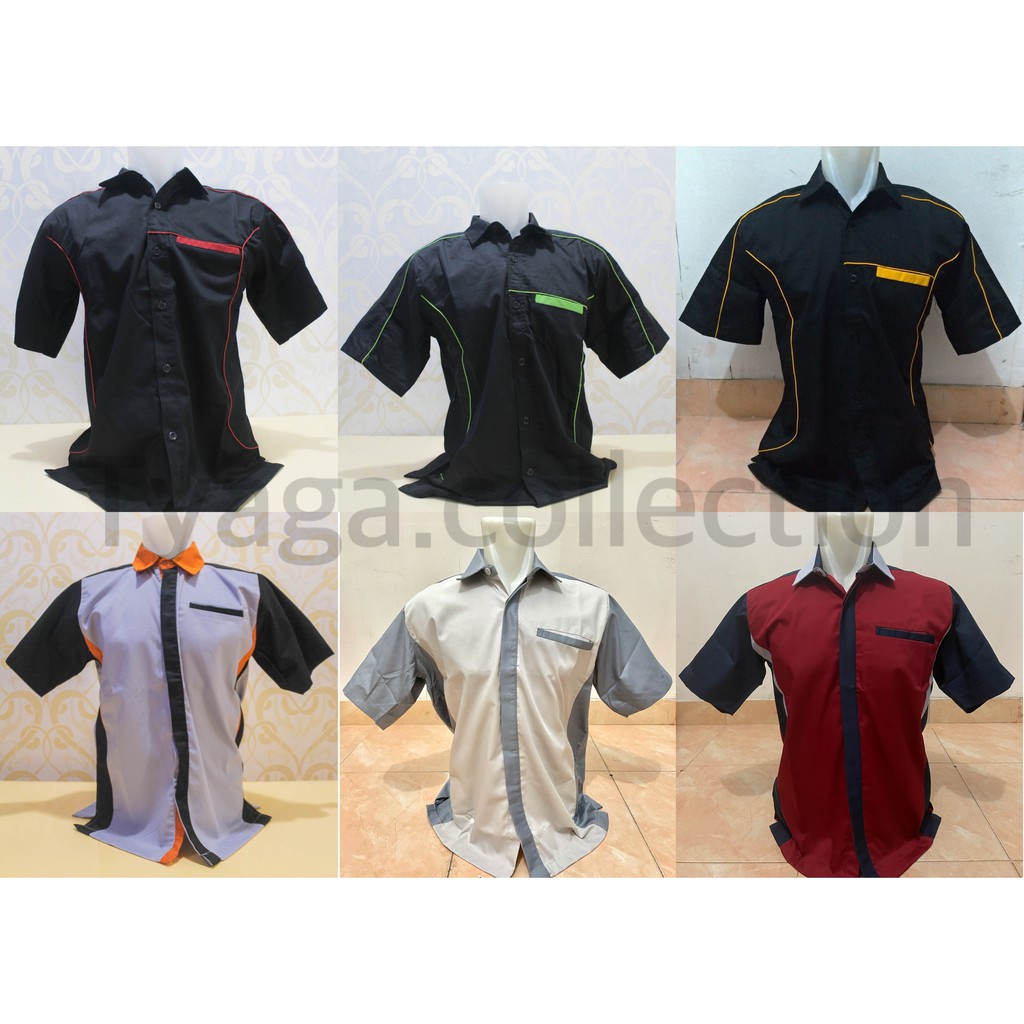 SERAGAM KOMBINASI, KEMEJA SERAGAM, BAJU KERJA, SERAGAM DRILL, BAJU PHD