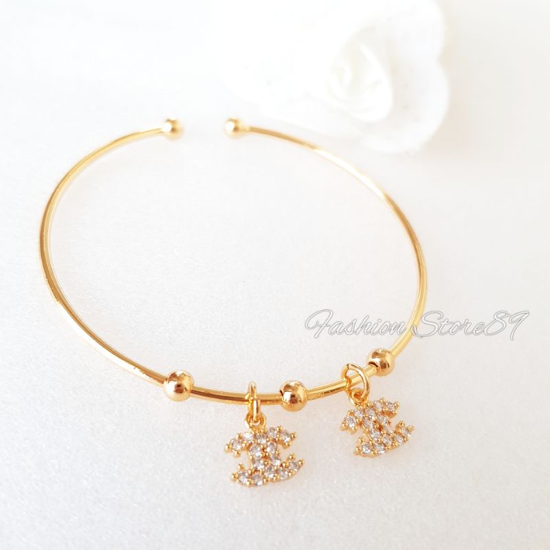 Fashion Bestseller impor Gelang Bangle Flexibel  dewasa Perhiasan lapis emas 18K Xuping Yaxiya