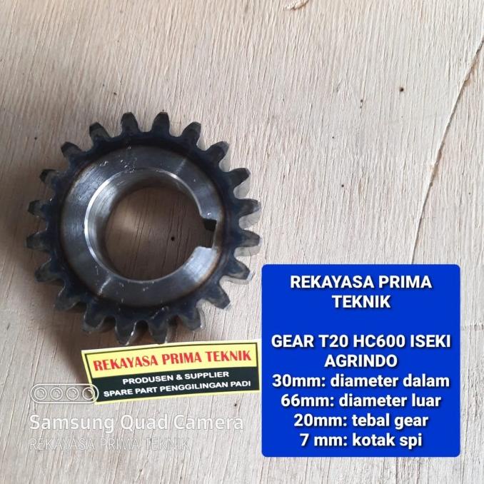 @@@@] HC600 GEAR T20 20T 20 T ISEKI AGRINDO SELEPAN KILANG PADI GABAH HC 600