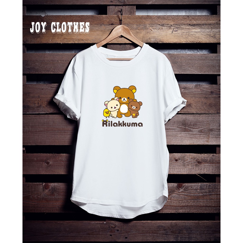 RILAKKUMA POTRAIT FAMILY TSHIRT/ KAOS WANITA/ KAOS SABLON RILAKKUMA