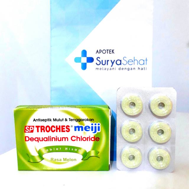 SP Troches Meiji Rasa Strawberry / Melon isi 12 Tablet Hisap - Obat Radang Tenggorokan