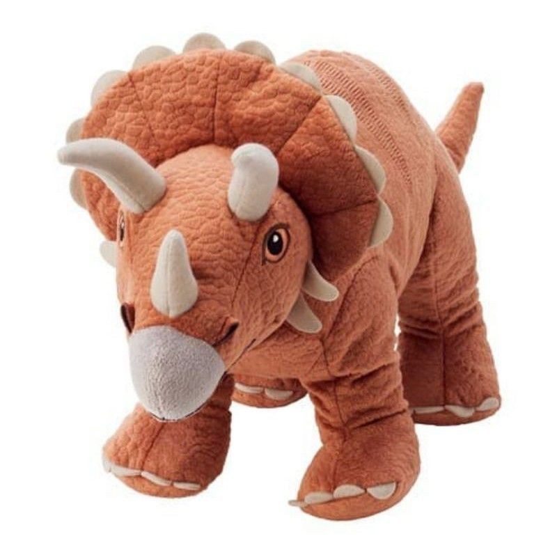 boneka dinosaurus ikea jattelik triceratop 46 cm