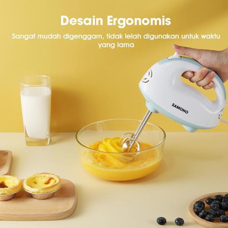 Samono SW-MK01 Electric Mixer Pengocok Telur Elektrik Multifungsi