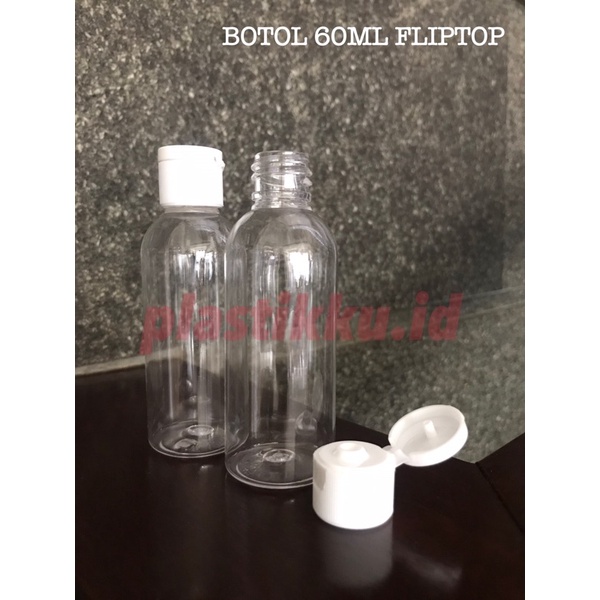 BOTOL FLIPTOP 60ML PET / PLIPTOP 60 ML