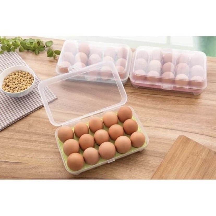 Tempat Kotak Telur 15 Sekat Egg Storage Box