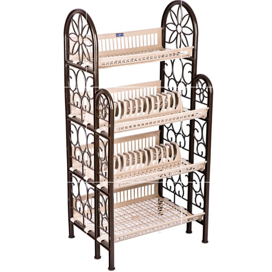 Rak Piring Mastro SS-4 Coklat 3346-CT Ls | Rak piring susun plastik