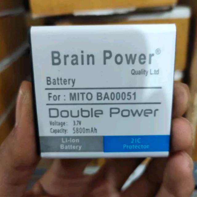 Double Power Battery Batere Batre Baterai Brain Power Mito A210 A810 BA-00051 BA00051