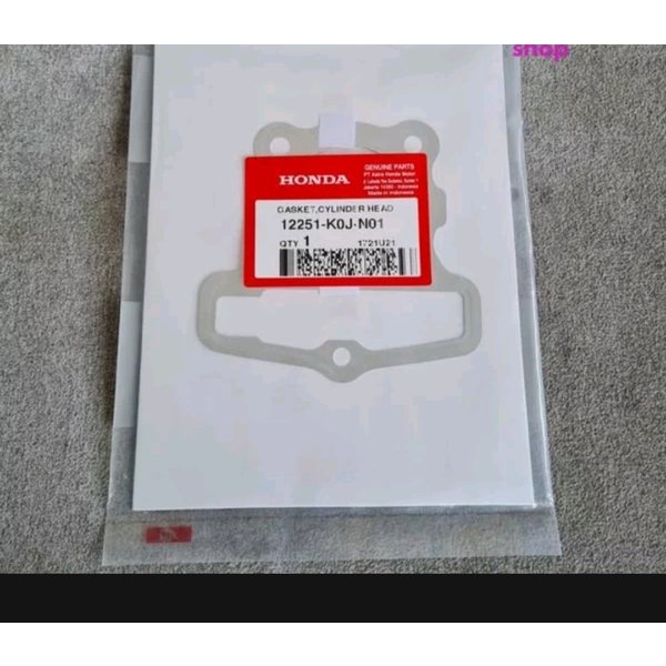 gasket cylinder atau perpak blok atas beat new led 2020 k1a genio scoopy 12251 k0j n01