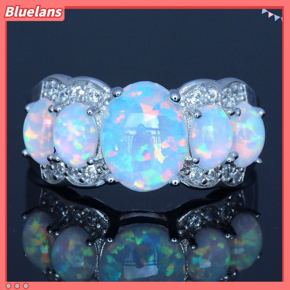 Cincin Opal Tiruan Bentuk Oval Untuk Wanita