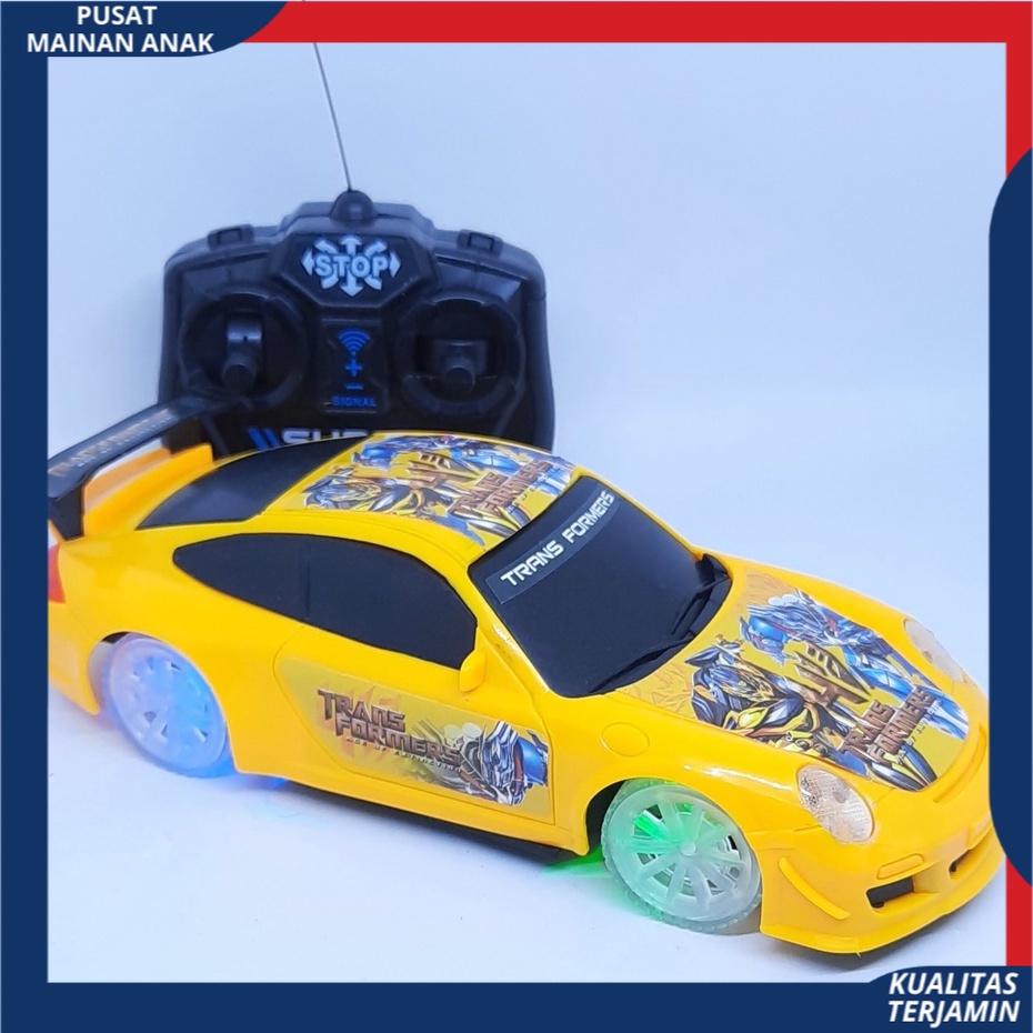 Mainan Mobil Remote Kontrol Sedan Ban Berlampu 3D Aman Digunakan Import Rc CAR Sport Racing Berlampu