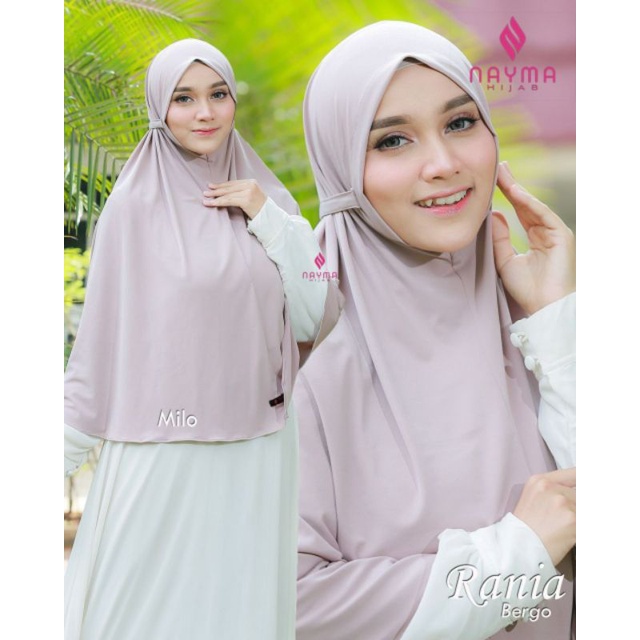 Bergo Rania/Bergo instan/ Jilbab harian/Bergo jersey/nayma hijab