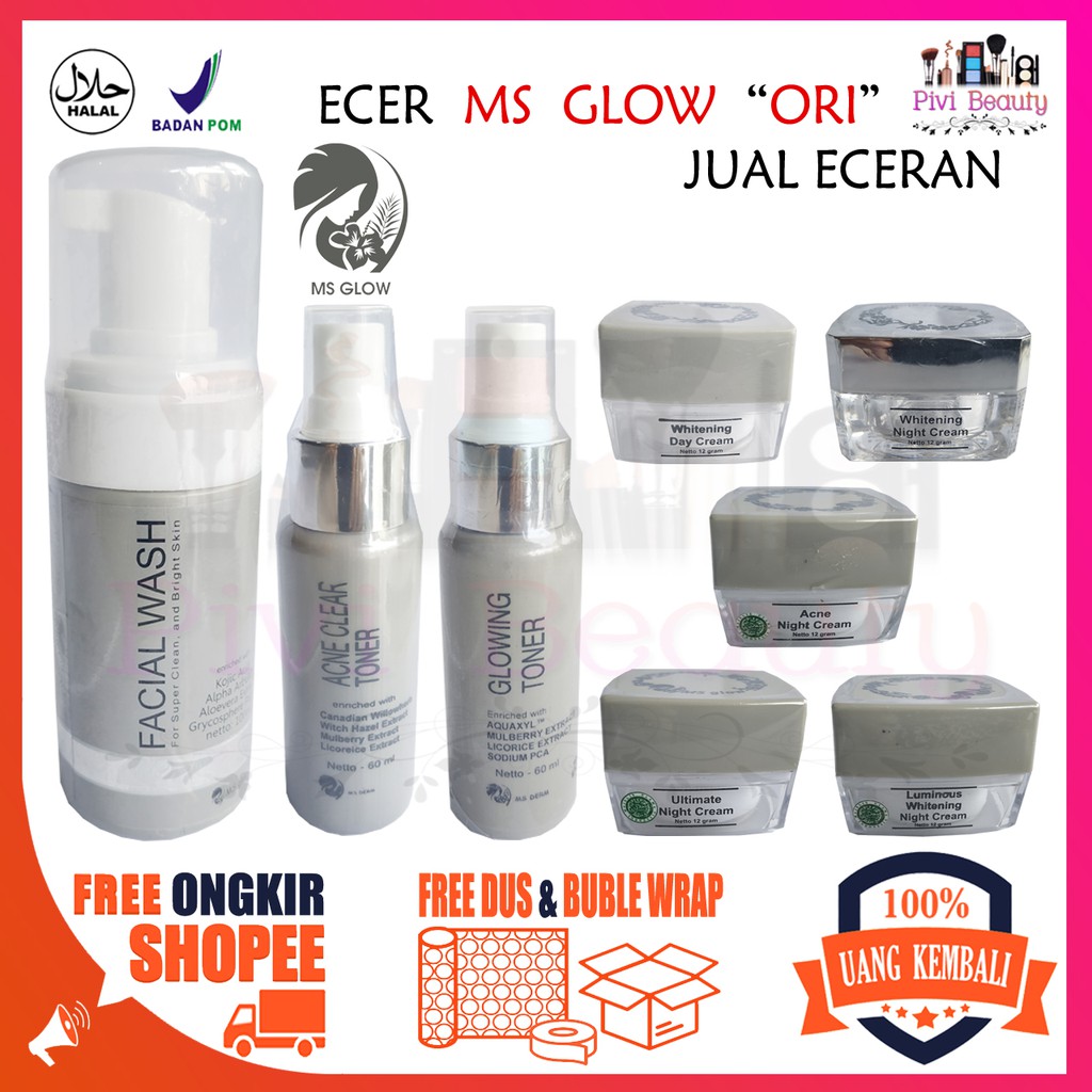 harga ms glow skincare original