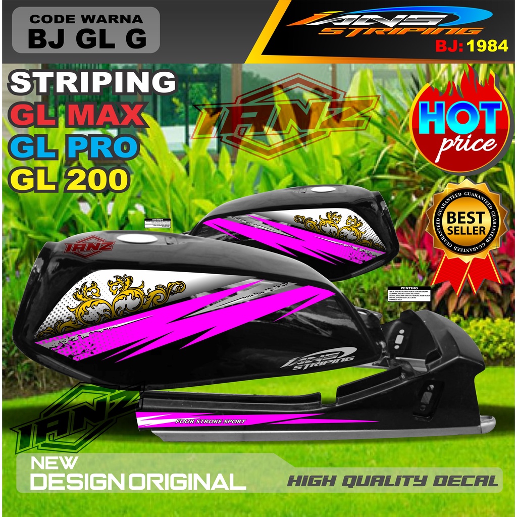 STICKER BODY LIST GL MAX GL PRO GL 100 NEW DESAIN / STIKER GL VARIASI TERBARU / STRIPING GL TERMURAH / COSTUM STRIPING GL TERMURAH