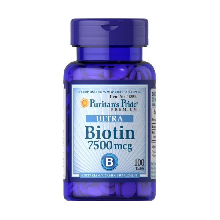 Puritans Puritan Biotin 7500 mcg 7500mcg Puritan's Kulit Rambut 100 t