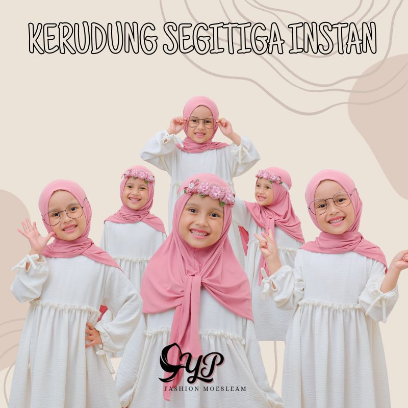 KERUDUNG SEGITIGA INSTAN ANAK USIA 3-6 TH JERSEY