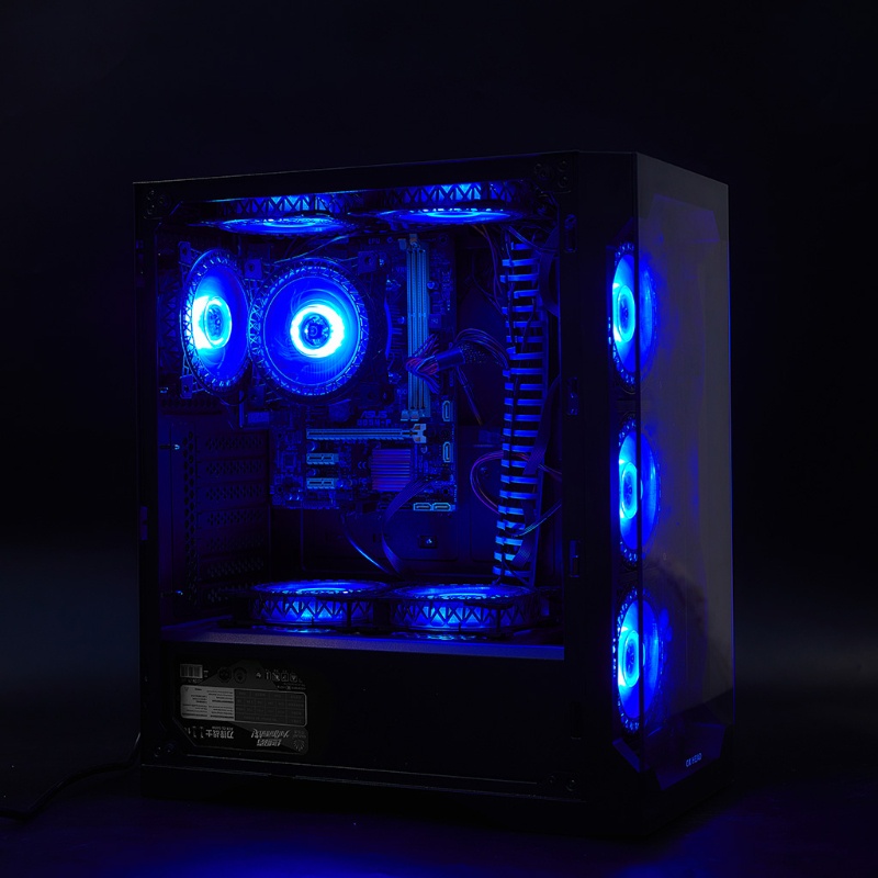 Bt 120mm Kipas Pendingin Komputer RGB Untuk Case Fan Performa Tinggi Quiet Chassis Radia