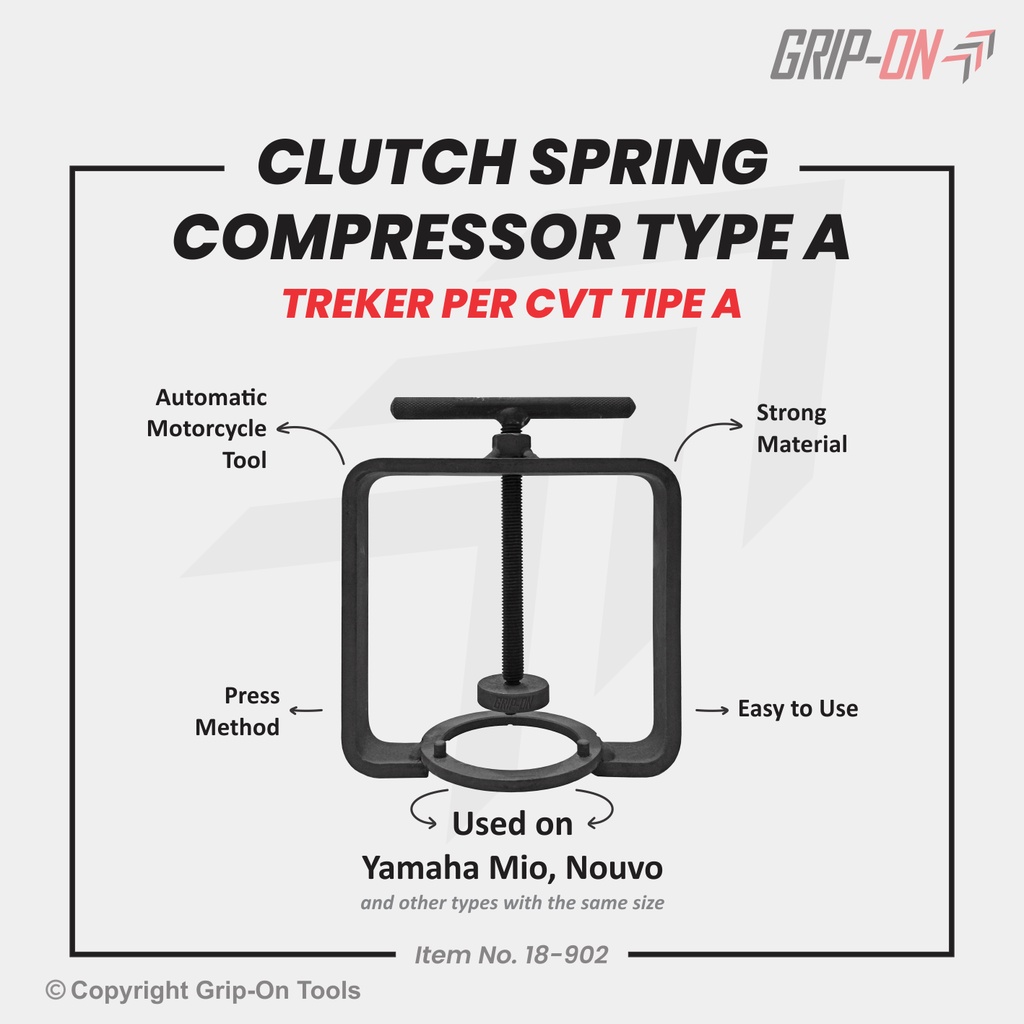 Grip-On Treker Per Cvt (Type A) - Clutch Spring Compressor  Type A - Cabut Pasang Per Cvt Motor