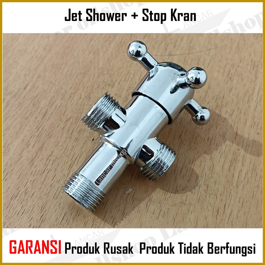 Jet Shower Stop Kran Keran Kloset Toilet Closet Cebok WC Semprotan Duduk Kamar Mandi 1 Set