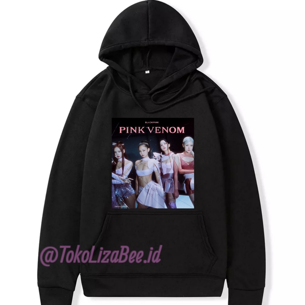 Jaket sweater hoodie kpop blackpink pink venom (M-3XL) korean style album terbaru lisa jennie rose jisoo hodie blackpink oversize original premium anak dewasa jacket kpop korea blackpink pink venom bahan fleece tebal murah switer kpop blackpink pink venom