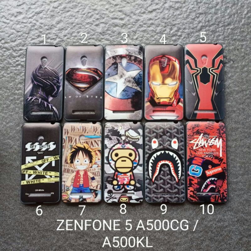 soft case Asus Zenfone 5 A500CG A500KL gambar motif karakter cowok softcase softsell softshell cover