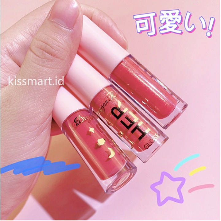 HER Lip Glow Glitter Lipstik Liquid Cair 8 Warna Waterproof Lipstick Berfungsi Membuat Kelopak Mata Langsung Cetar Dan Berkilau XX035