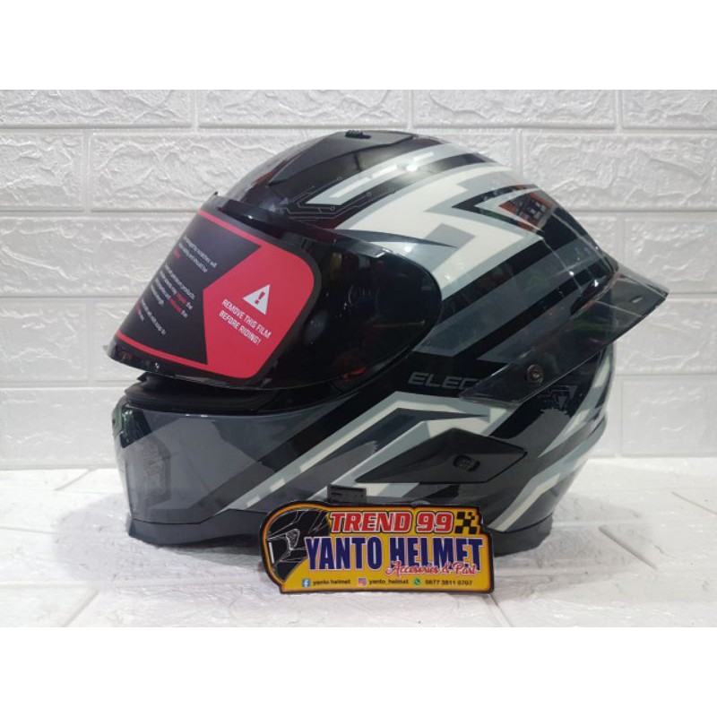 [COD] HELM SNAIL FFS1 ELECTRIC BLACK GREY MURAH VISOR BISA PILIH WARNA