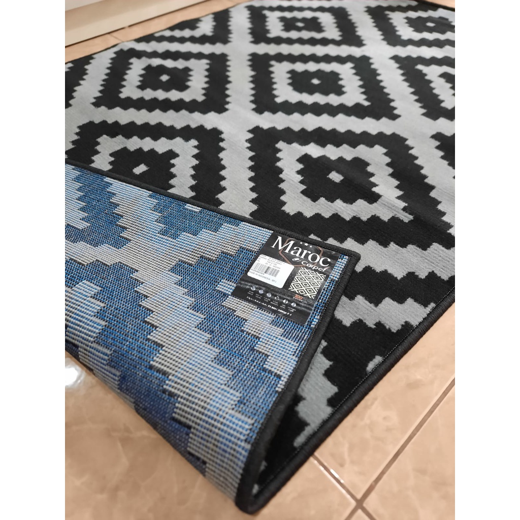 MAROC Karpet Lantai 100x150 Midnight Monokrom - MIDNIGHT 06-8