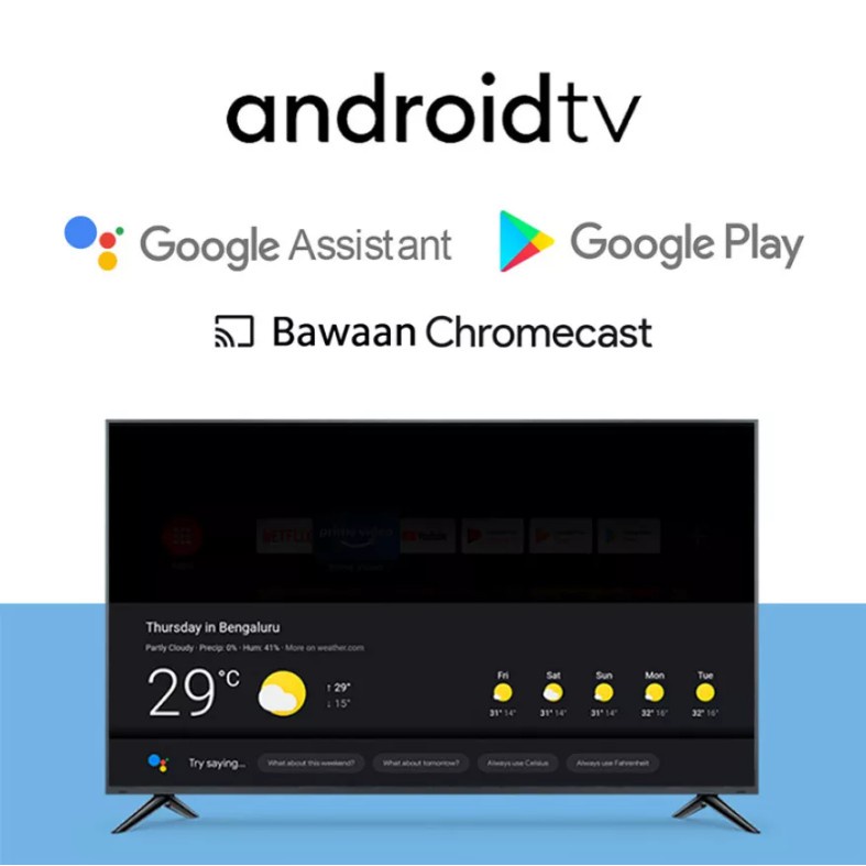 Promo 7.7  XIAOMI Mi TV 4 32" Bezel-Less Android Smart TV Garansi Resmi