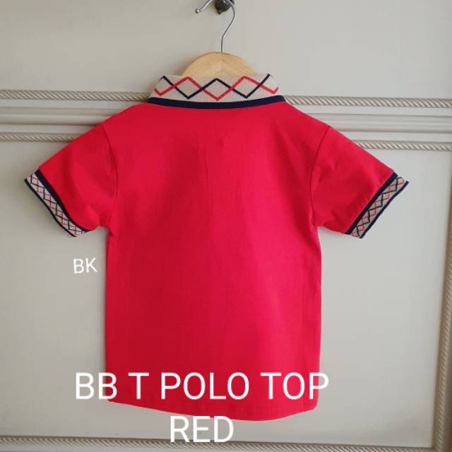 KAOS POLO ANAK IMPORT MOTIF BB HITAM KUNING MERAH PUTIH BAHAN ADEM KUALITAS BAGUS