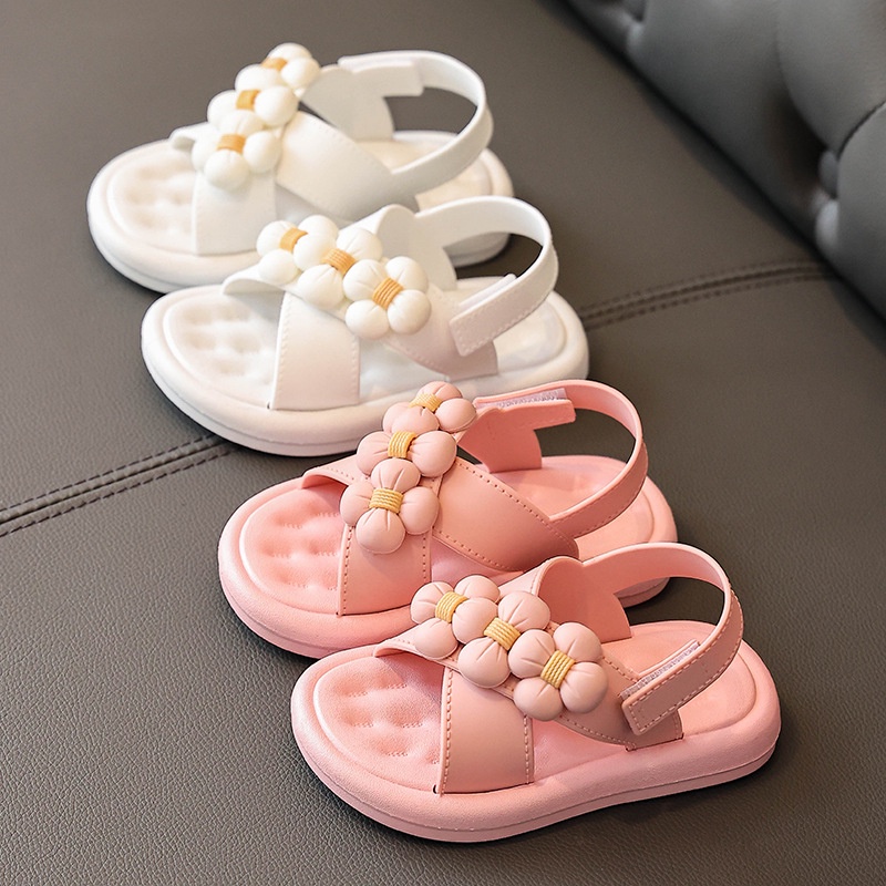 GROSIRTAS LV0113 Sandal Jelly Slip On Anak Sandal Jelly Silang Anak Motif Bunga Import