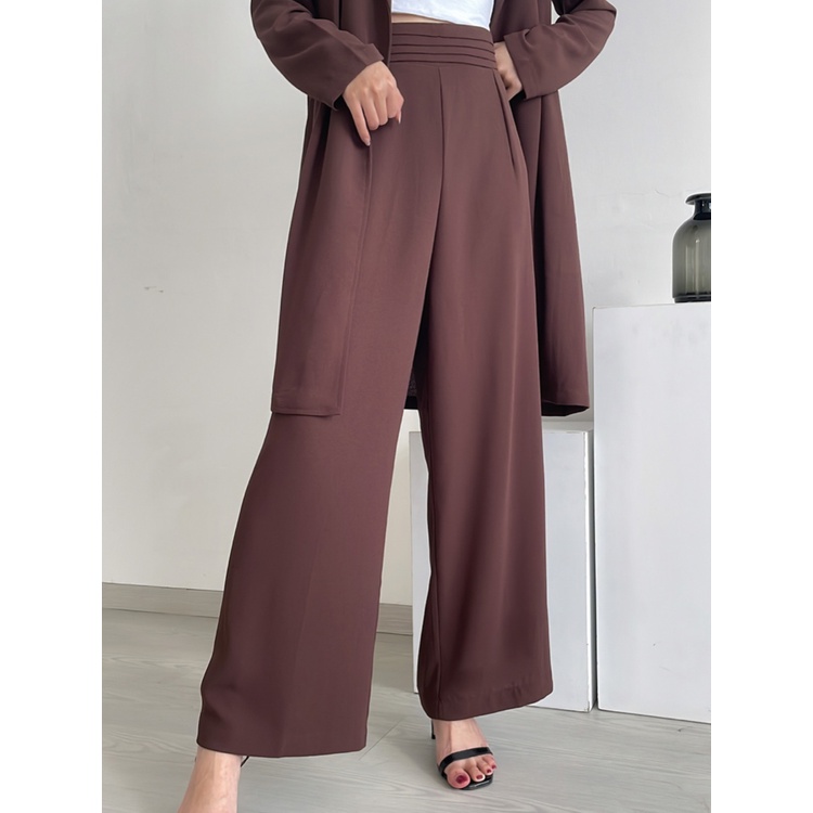 Kadaka B-0154 Kulot Wanita Flowy Detail Ban Pinggang