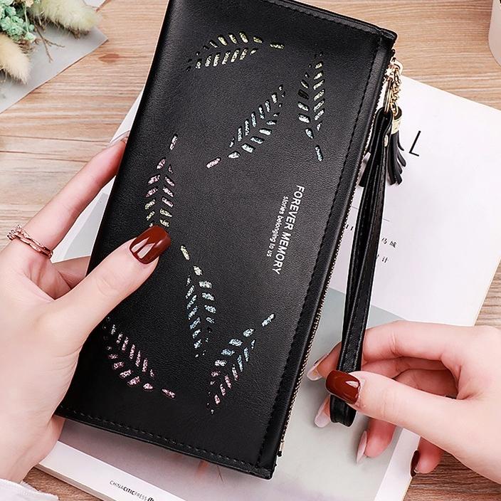 ➺ DOMPET PANJANG WANITA 2 RESLETING IMPORT MAZANA KULIT PREMIUM TALI PENDEK KARTU KOREA REMAJA BRAND