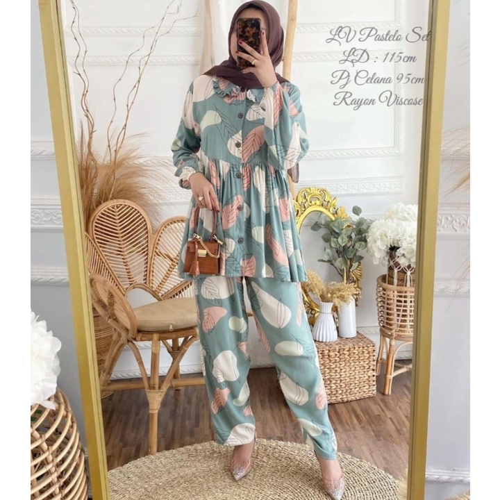RANO ONE SET SETELAN RAYON PREMIUM ONE SET TIEDYE / SETELAN JUMBO BUSUI