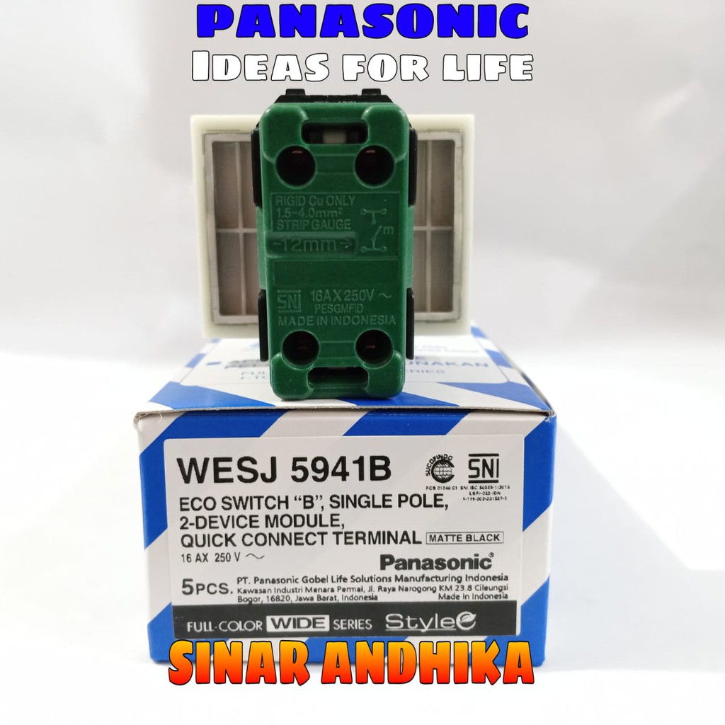 MATA SAKLAR LEBAR HITAM ECO B STYLE E PANASONIC WESJ 5941B