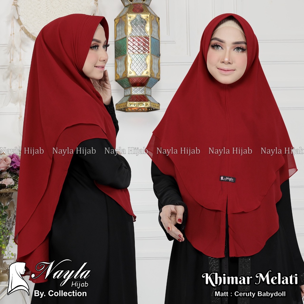 KHIMAR MELATI CERUTY BABYDOLL KERUDUNG CERUTY JUMBO ORIGINAL BY NAYLA HIJA'B