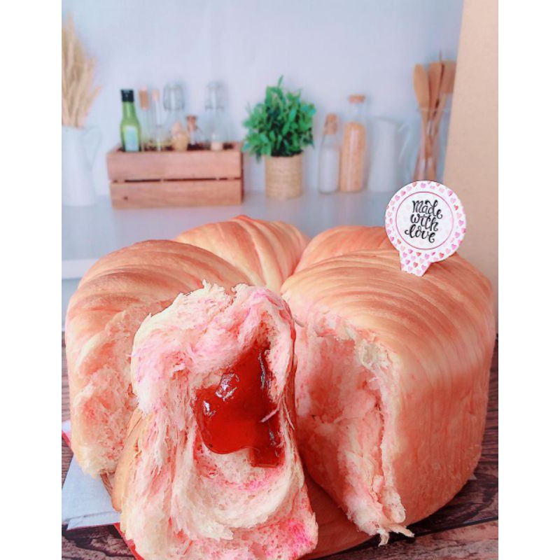 

Pinky Strawberry Wool Bread Viral / Bun / Roti / Bread / Buns / Viral