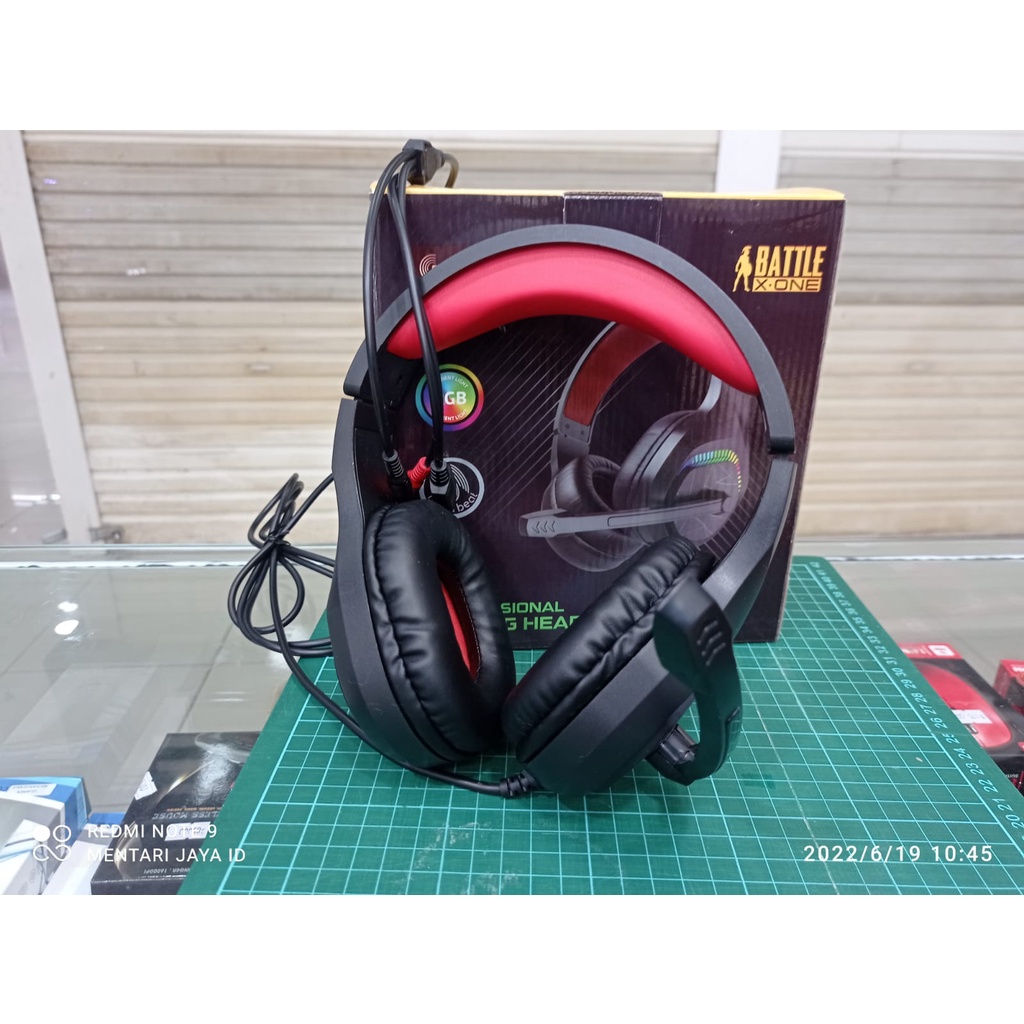 HEADSET GAMING BATTLE X-ONE BQ8 RGB HD STEREO SOUND HEDSET BASS GAMING PROFESIONAL