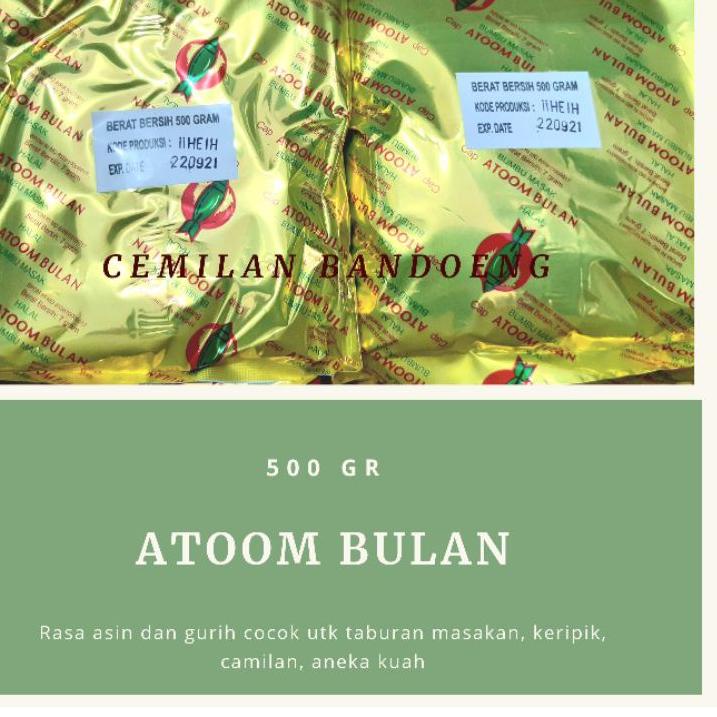 

limited Edition✔️BUMBU MASAK / PENYEDAP RASA CAP ATOOM BULAN 500 GR EXP AGUSTUS 2023|SQ1