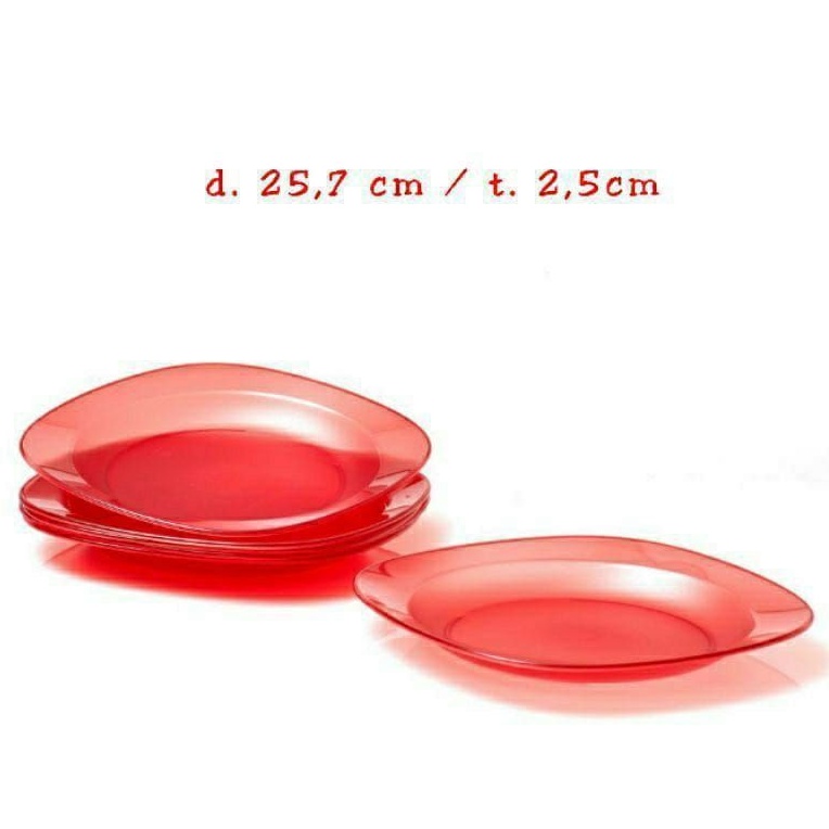

Tuperware Crystal Plate 4pcs Oren piring
