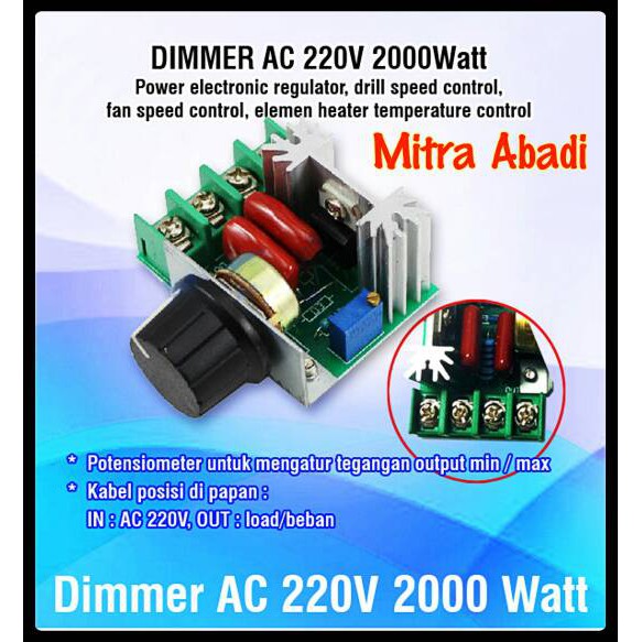 Dimmer AC 220V 2000 Watt