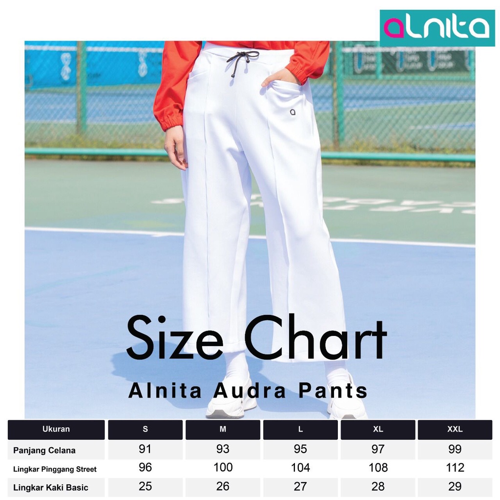 Celana Audra Pants Bahan Scuba Bawahan Wanita Muslimah Olahraga Kekinian by Alnita bisa COD