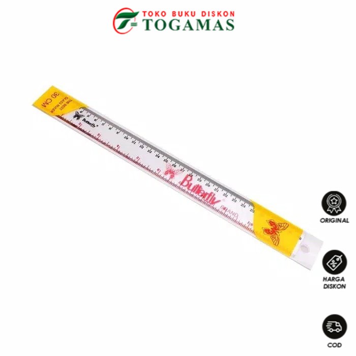

TERMURAH !! PENGGARIS 30 CM BUTTERFLY