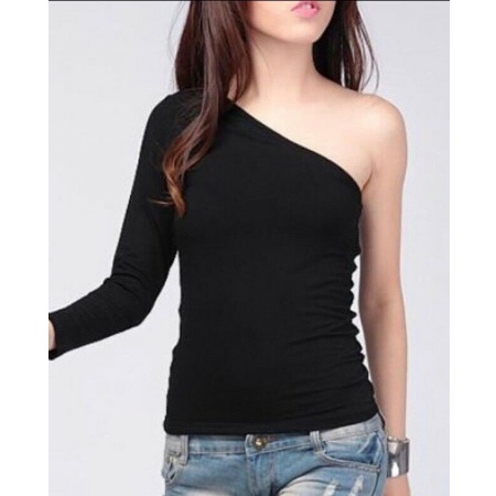 One Shoulder Long Sleeve