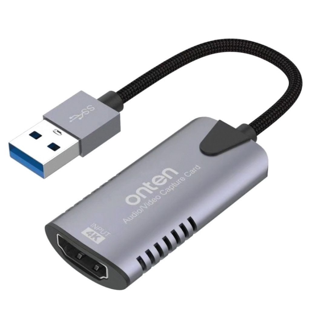 ONTEN OTN-US323 - USB Audio Video Capture Card - Plug and Play - Support 4K UHD