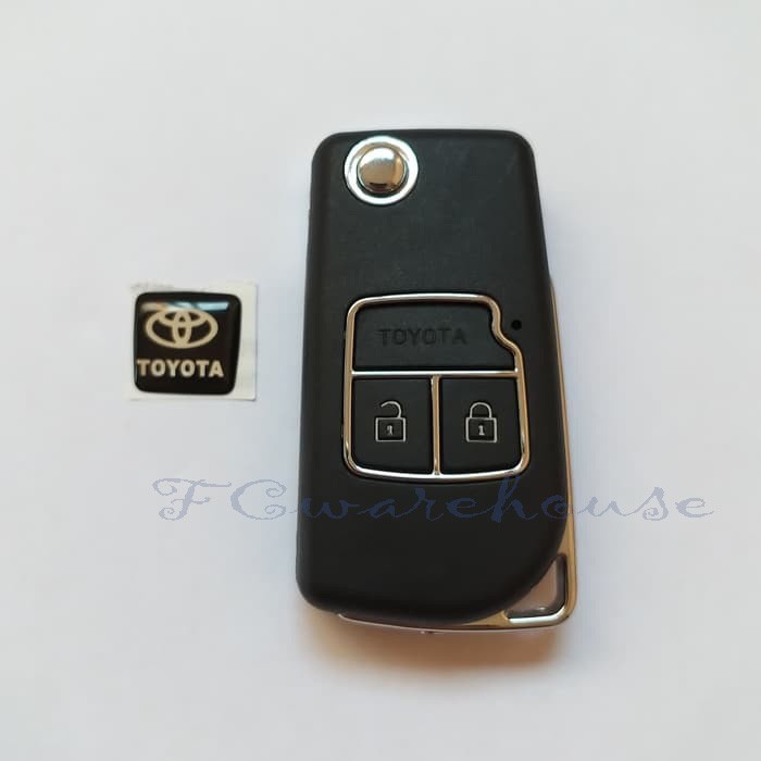 Casing Kunci Lipat Flip Key Toyota Innova Fortuner Yaris 2 Tombol