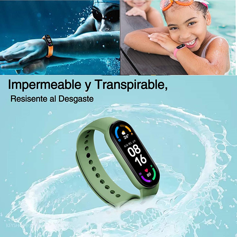 Xiaomi Band 7 Strap Silicone Bracelet 6 Mi 5 4 Plain Color Suitable For 3/4/5/6/7