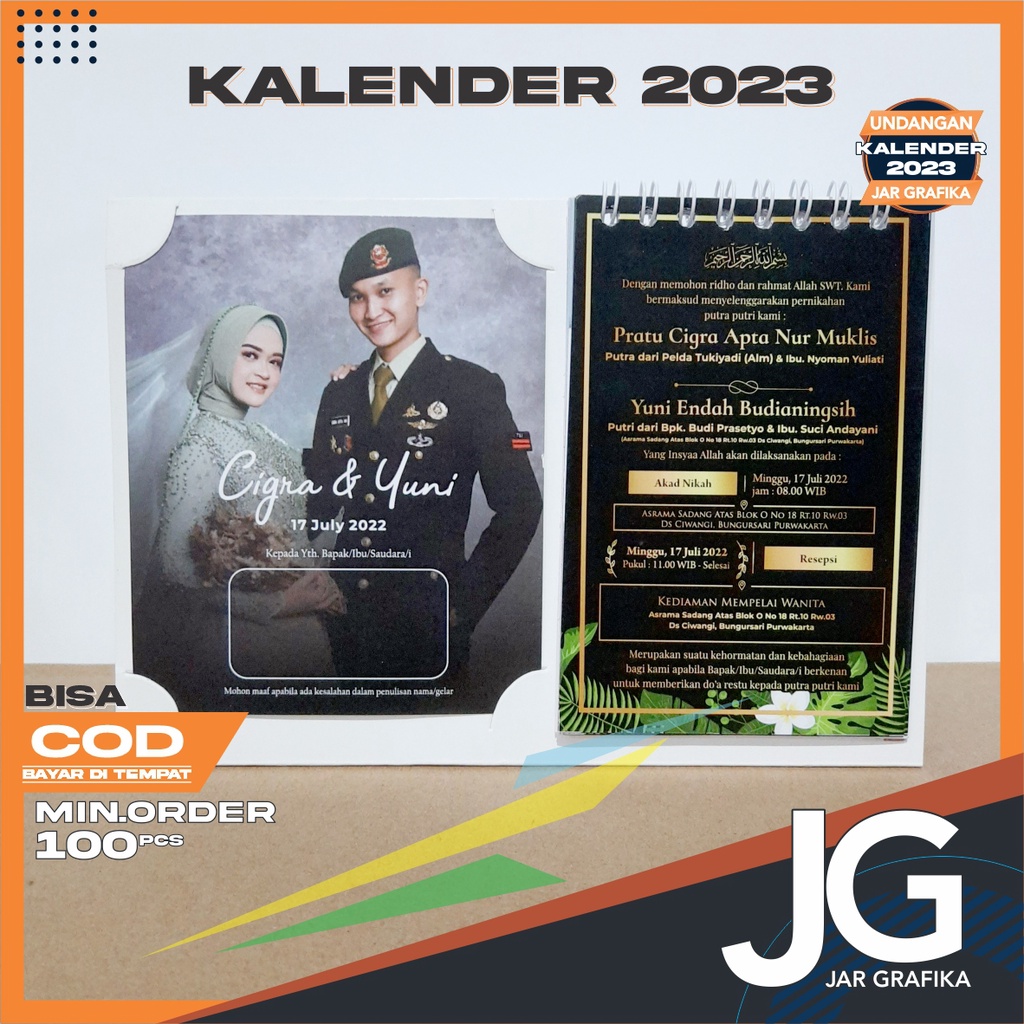 Jual UNDANGAN KALENDER DUDUK CUSTOM | Shopee Indonesia