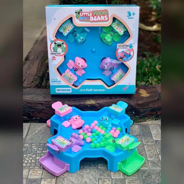 Mainan Edukasi Anak Hungry Little Frog - Little Frog Eats Beans Mainan Anak Hungry Little Forg Kodok