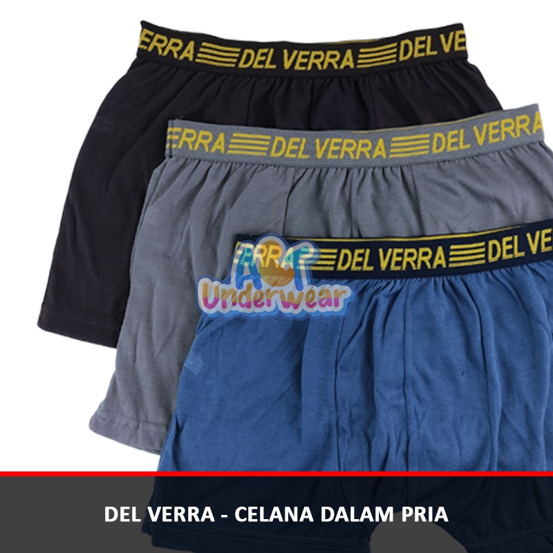 AT158- 3 PCS CD Del verra Boxer / Celana Boxer Remaja / celana dalam kotak