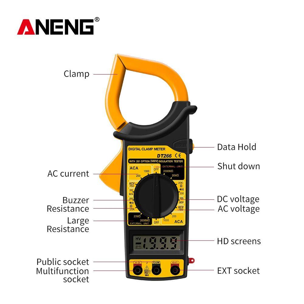 Solighter Digital Clamp Meter Multifungsi Data Show Auto Multimeter True RMS Tester Arus Listrik